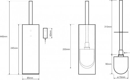 Ершик для унитаза Bemeta Plaza 118113092 Хром