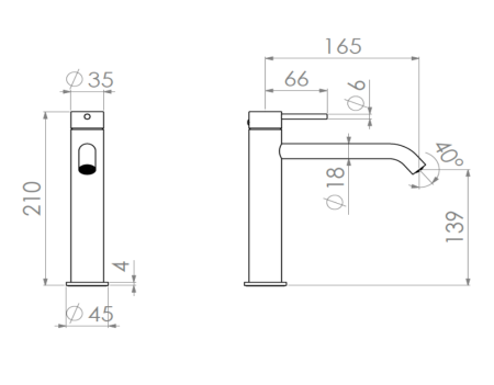Смеситель для раковины Bossini Nobu INZ203.075 матовая нерж. сталь