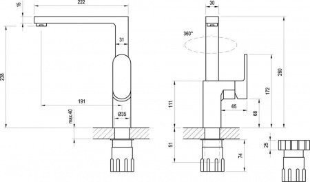 Смеситель для кухни Ravak Chrome X070054 хром