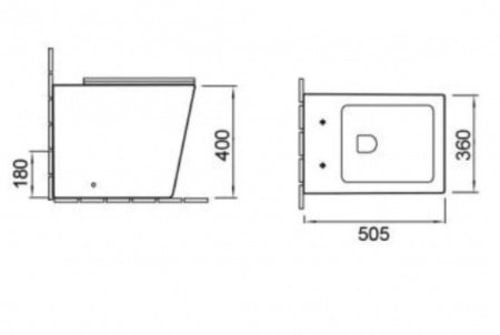 Унитаз приставной SantiLine SL-5021 белый, с сиденьем микролифт
