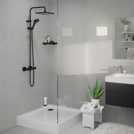 Душевая стойка Hansgrohe Vernis Shape 26427670 черный матовый