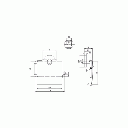 Держатель туалетной бумаги Villeroy & Boch Elements-Tender TVA15101300061 хром