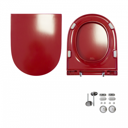 Унитаз Sanita Luxe Best Luxe SL DM Red BSTSLCC07110522 Белый/ с бачком и красным сиденьем Микролифт