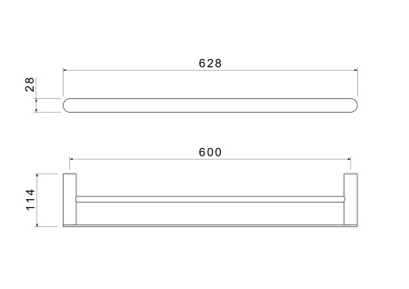 Полотенцедержатель 60см Aquatek Лира AQ4430MB черный матовый