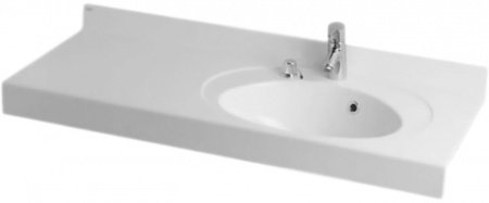 Раковина подвесная 120см Акватон Отель 1A70093NOT01L белый