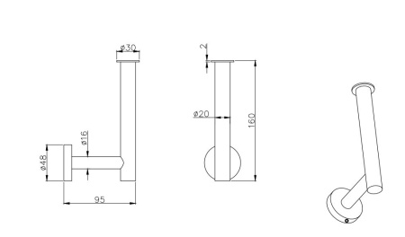 Держатель запасного рулона туалетной бумаги Aquatek Вега AQ4007CR хром