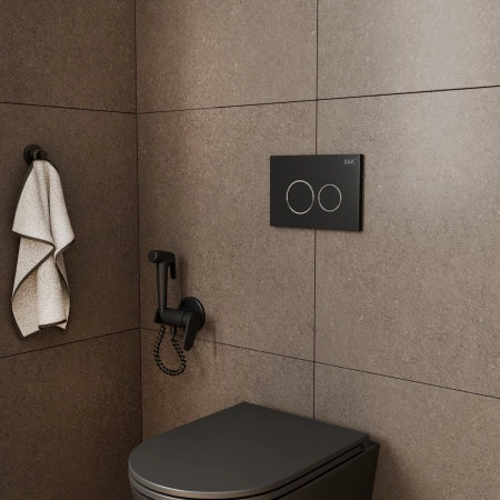 Кнопка смыва для унитазов D&K Bayern DB1529025 черный матовый