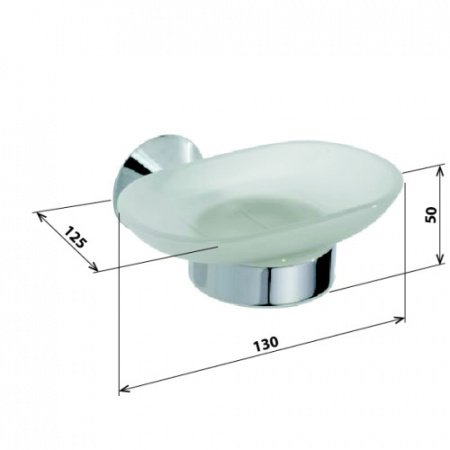 Мыльница Bemeta Oval 118408021 Хром