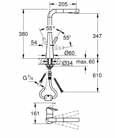 Смеситель для кухни Grohe Zedra 32553DC2 суперсталь