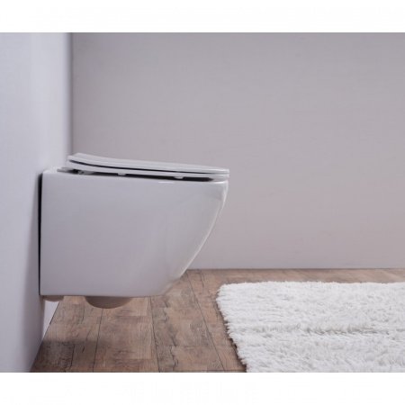 Унитаз подвесной Esbano AZALEA белый, с сиденьем микролифт