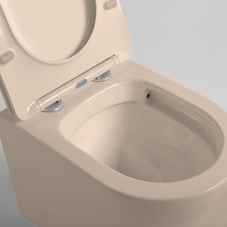 Унитаз подвесной безободковый Vincea Piatti VT1-11SMC капучино матовый, с сиденьем микролифт