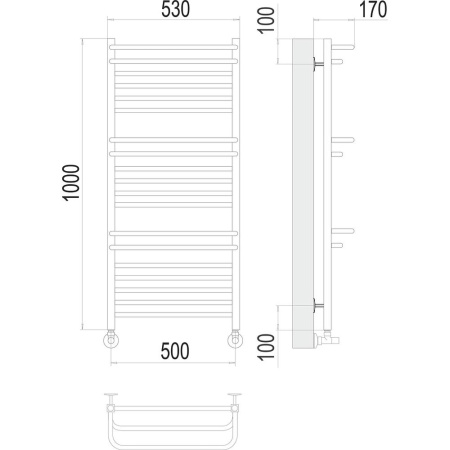 Полотенцесушитель водяной Terminus Орион П18 50х100