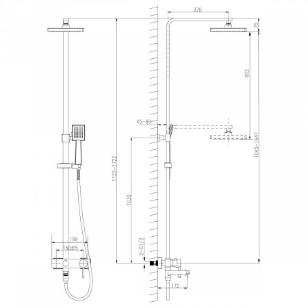 Душевая стойка Lemark Tropic LM7004C хром