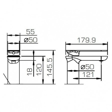 Смеситель для раковины Bravat Gina F165104C-A-ENG хром