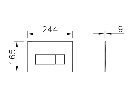 Кнопка смыва Vitra Root Square 740-2311 черный матовый
