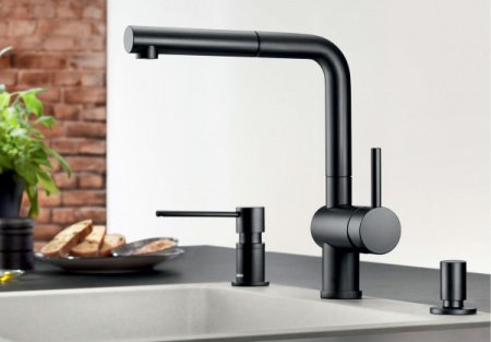 Смеситель для кухни Blanco Linus-S 525807 черный матовый