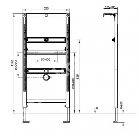 Инсталляция для писсуаров Villeroy & Boch ViConnect 92218500