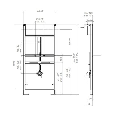 Инсталляция для писсуара ArtCeram 700.103