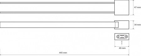 Полотенцедержатель Bemeta Via 135004102 Хром