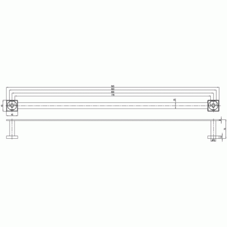 Полотенцедержатель Villeroy & Boch Elements-Striking TVA15200300061 хром