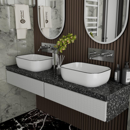 Раковина накладная 46см Point Веста PN43701WB белый