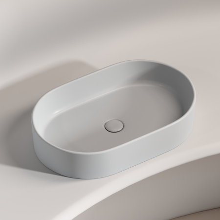 Раковина накладная 60см Ceramica Nova Element CN6048MSG серый матовый