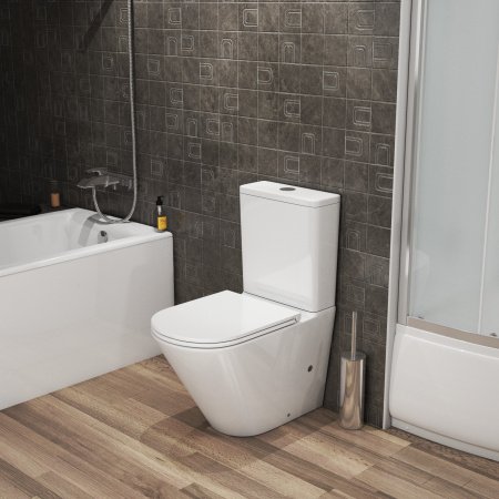 Напольный унитаз-компакт Grossman GR-4449S белый, с сиденьем микролифт