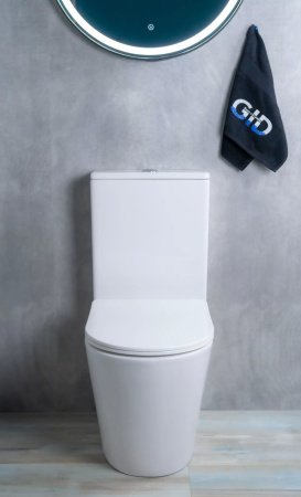Унитаз напольный безободковый GID Tr2179 с сиденьем микролифт, белый