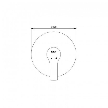 Смеситель для душа E.C.A Luna 102167106EX-Y хром