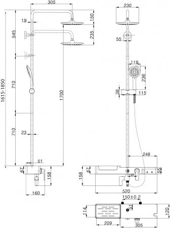 Душевая стойка Lemark Tropic LM7007C хром