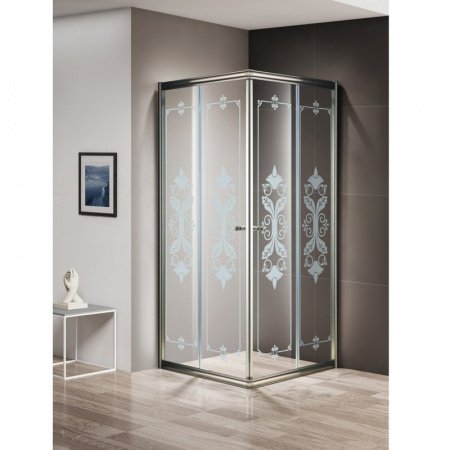 Душевой уголок Cezares Giubileo A-2 80х80 профиль Бронза стекло прозрачное