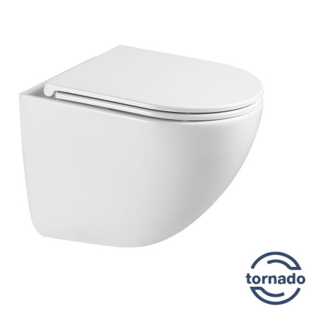 Унитаз подвесной безободковый Vincea Bien VT1-51T белый, с сиденьем микролифт