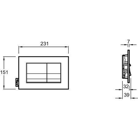 Кнопка смыва Jacob Delafon E20858-00 белый