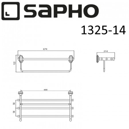 Полотенцедержатель Sapho ASTOR 1325-14 хром