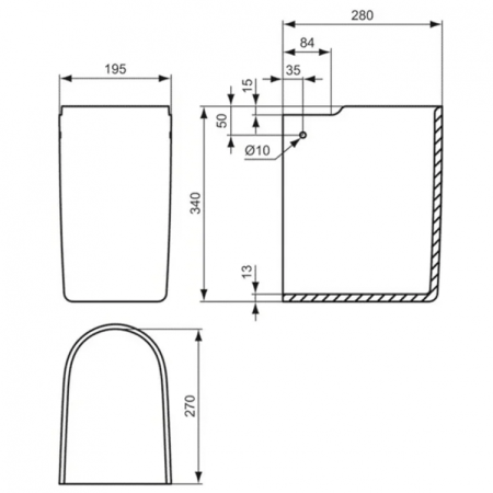 Полупьедестал Ideal Standard Connect E797401