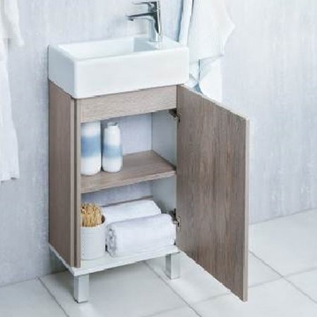 Тумба под раковину Акватон Эмма 45 1A221601EAD80 Белый Дуб навара