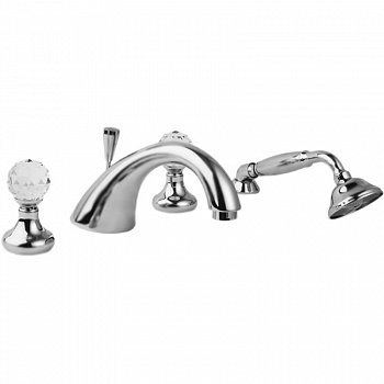 Смеситель на борт ванны Cezares Atlantis ATLANTIS-BVD Хром кристаллы Swarovski