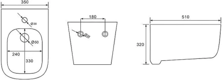 Биде подвесное Aquatek Дива AQ1012-00 белый