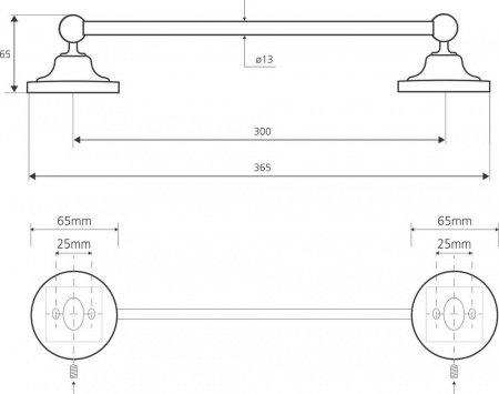 Полотенцедержатель Bemeta Retro Gold and Сhrom 144204018 Золото хром