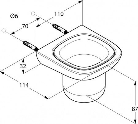 Стакан для зубных щеток Kludi Ambienta 5397505 Белый Хром