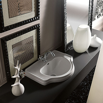 Раковина подвесная / накладная 62см Kerasan Retro 103001*1 белый