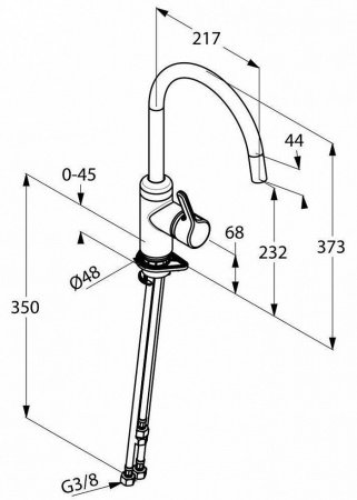 Смеситель для кухни Kludi Bingo Star 428099678 нержавеющая сталь
