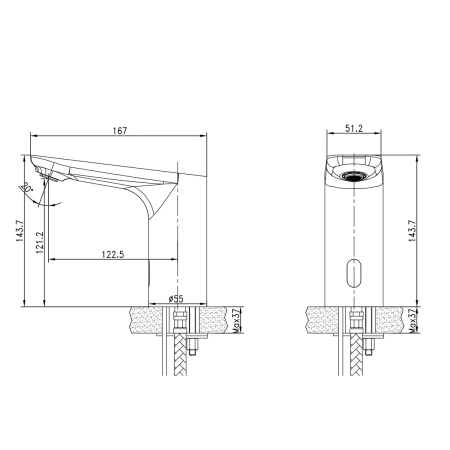 Смеситель для раковины Lemark Project LM4658CE хром