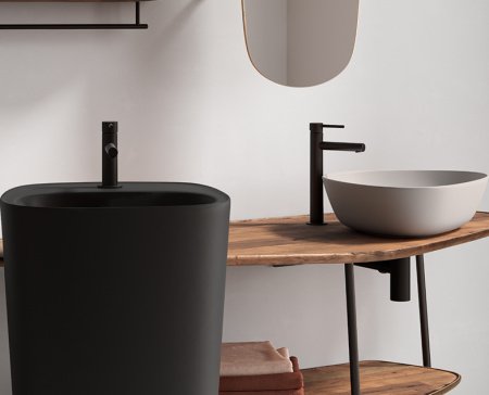 Смеситель для раковины Vitra Origin A4255536 черный матовый