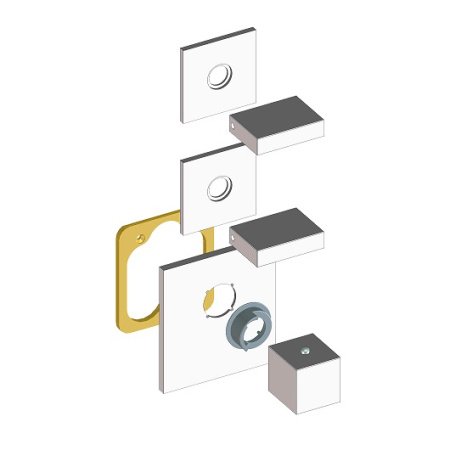 Термостат для душа на 2-3 потребителя Bossini Outlets Z033203.030 хром