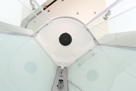 Душевая кабина Black&White G8503 90x90x215 профиль хром глянцевый, стекло прозрачное