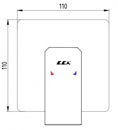 Смеситель для душа E.C.A Tiera 102167105C1EX-K черный матовый