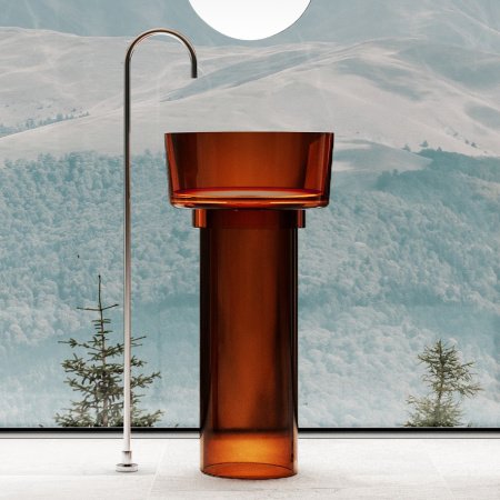 Раковина напольная 45см ABBER Kristall AT2702Opal-H коричневый