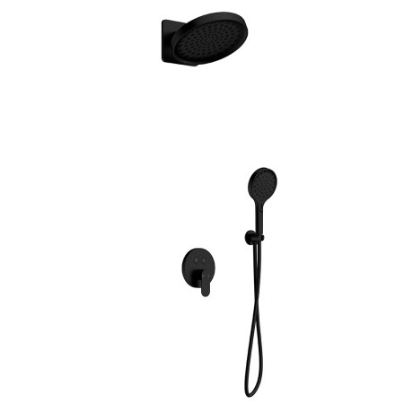 Встраиваемая душевая система со смесителем AQUAme AQM8402MB черный матовый