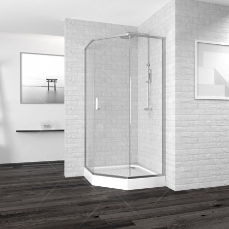 Душевой угол RGW Passage 100x100x195 профиль хром, стекло прозрачное